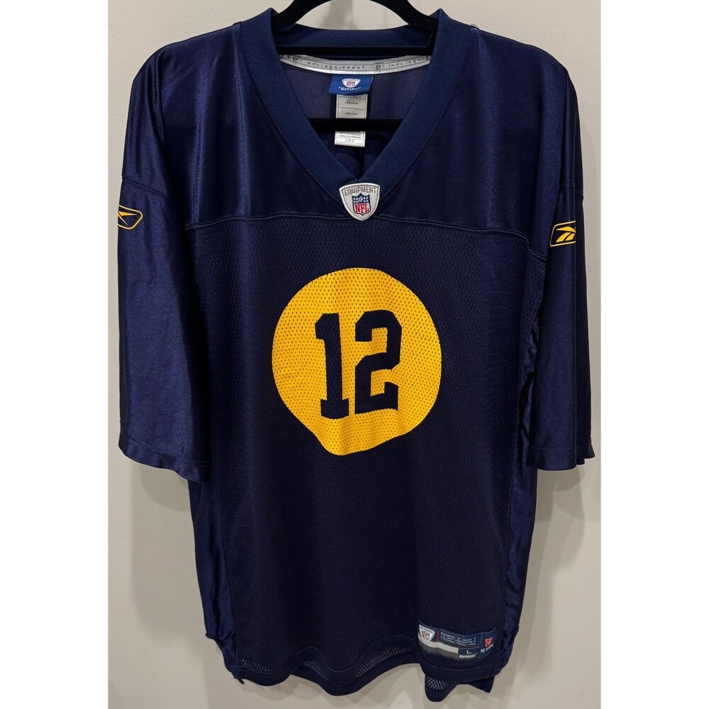 Aaron Rodgers #12 Green Bay Packers Throwback Reebok OnField Jersey Men's Large